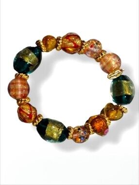 Thomas Kinkade x Bradford Exchange Colors of Venice Glass Bead Bracelet